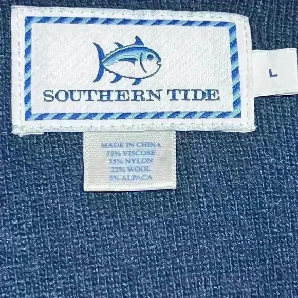 Southern Tide Men’s 1/4 Zip Sweater Size Large Alpaca Wool Blend Casual Classic - Picture 5 of 7
